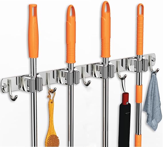 Stainless Steel Broom & Mop Holder