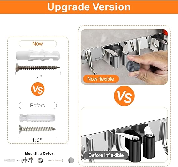 Stainless Steel Broom & Mop Holder